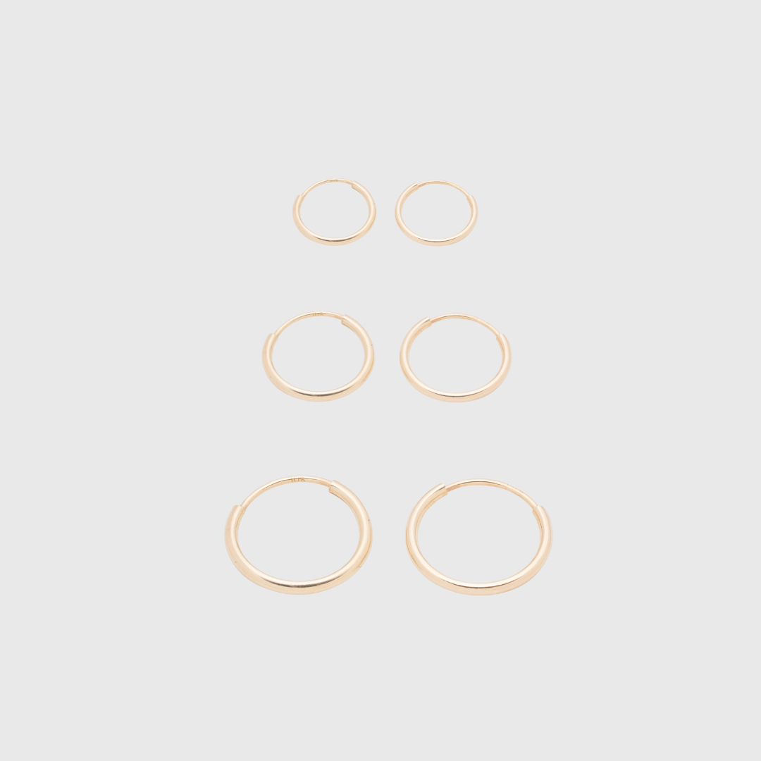 14k Gold Infinity Hoop Earrings