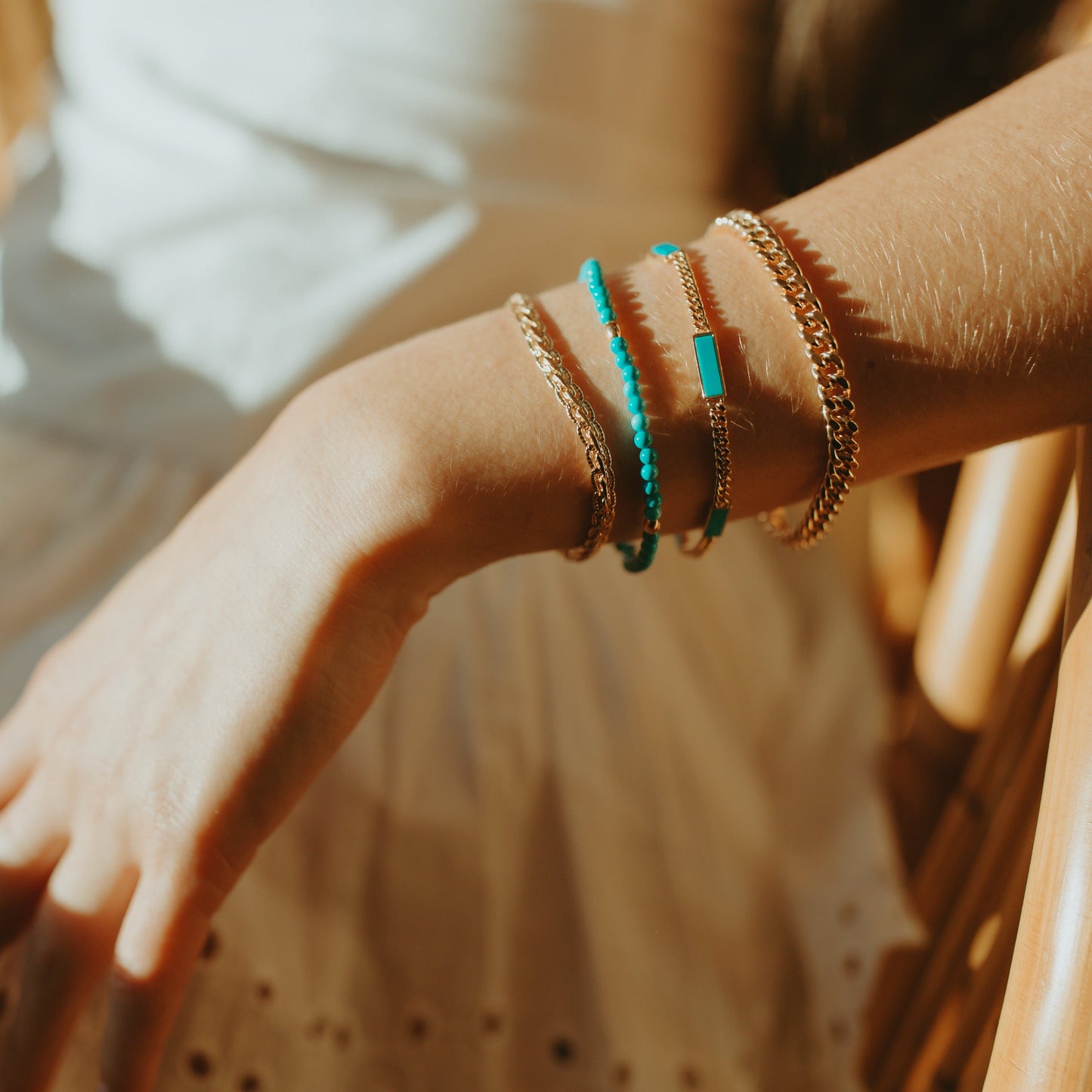 Turquoise Bali Beaded Bracelet for Everyday Wear