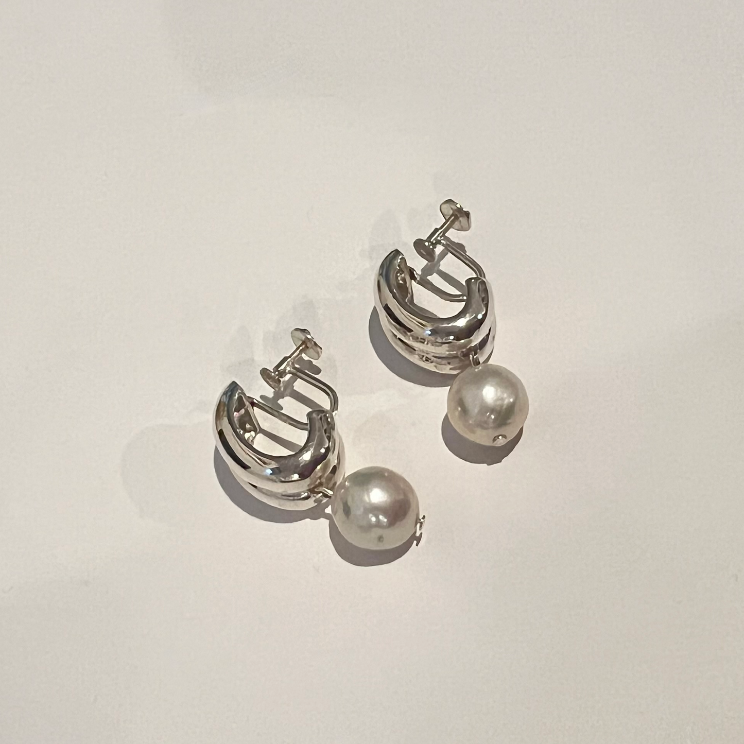 Clip-On Silver Earrings in Elegant Design 2