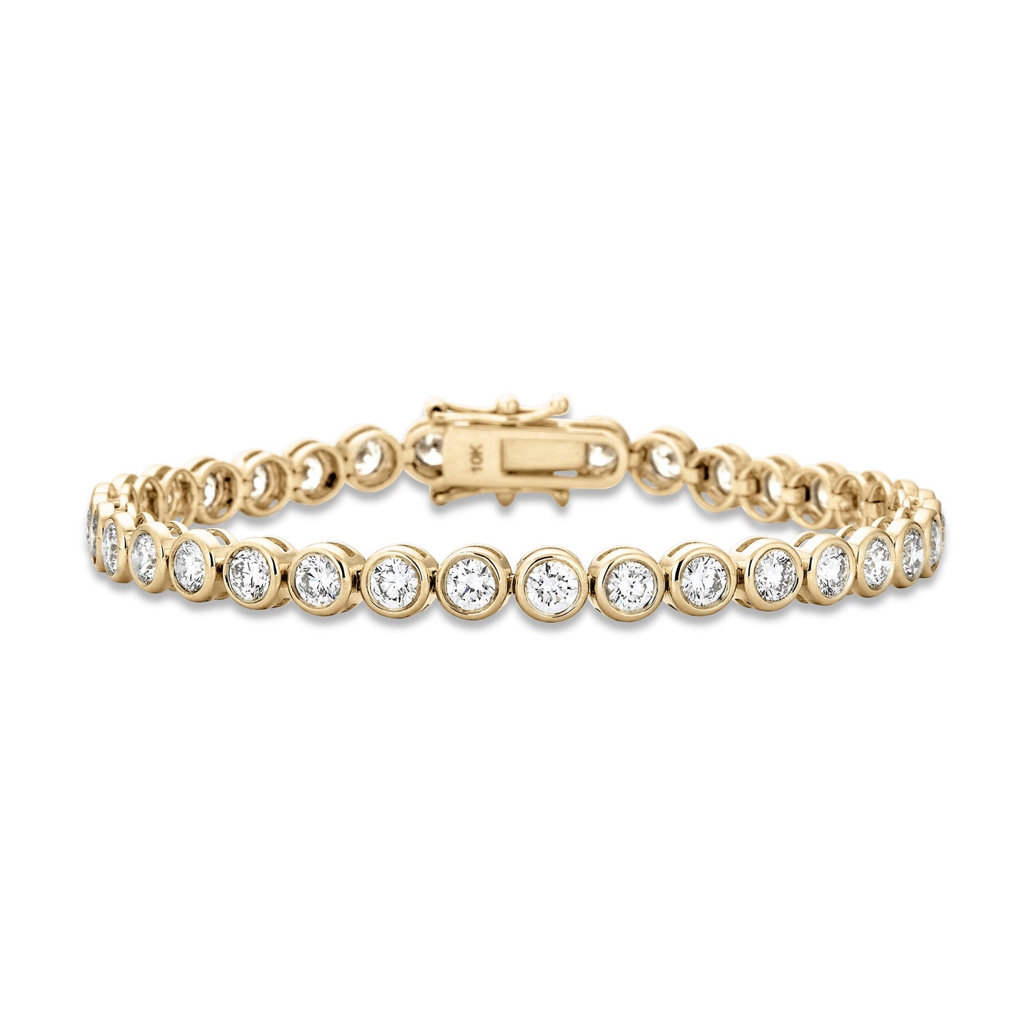 Lab-Created Diamond Tennis Bracelet with Bubble Up Design