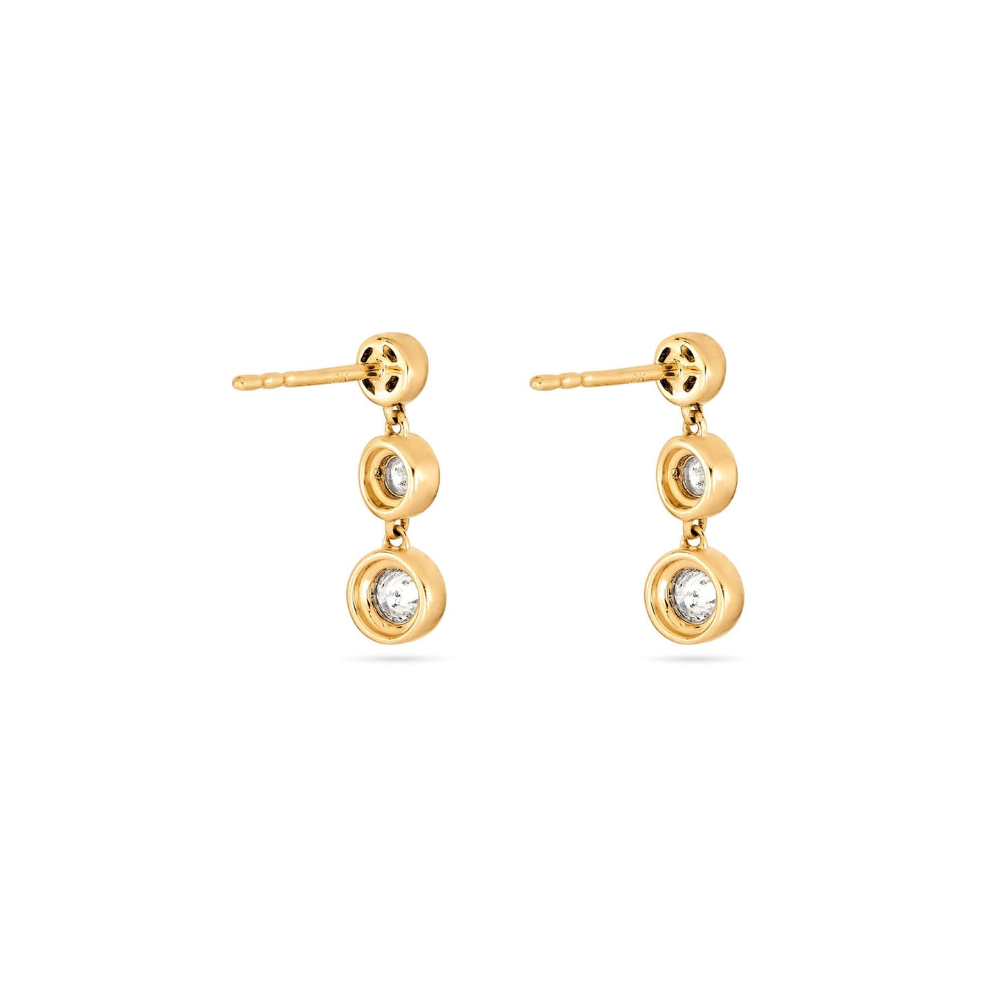 Gradient Drop Earrings with Diamonds