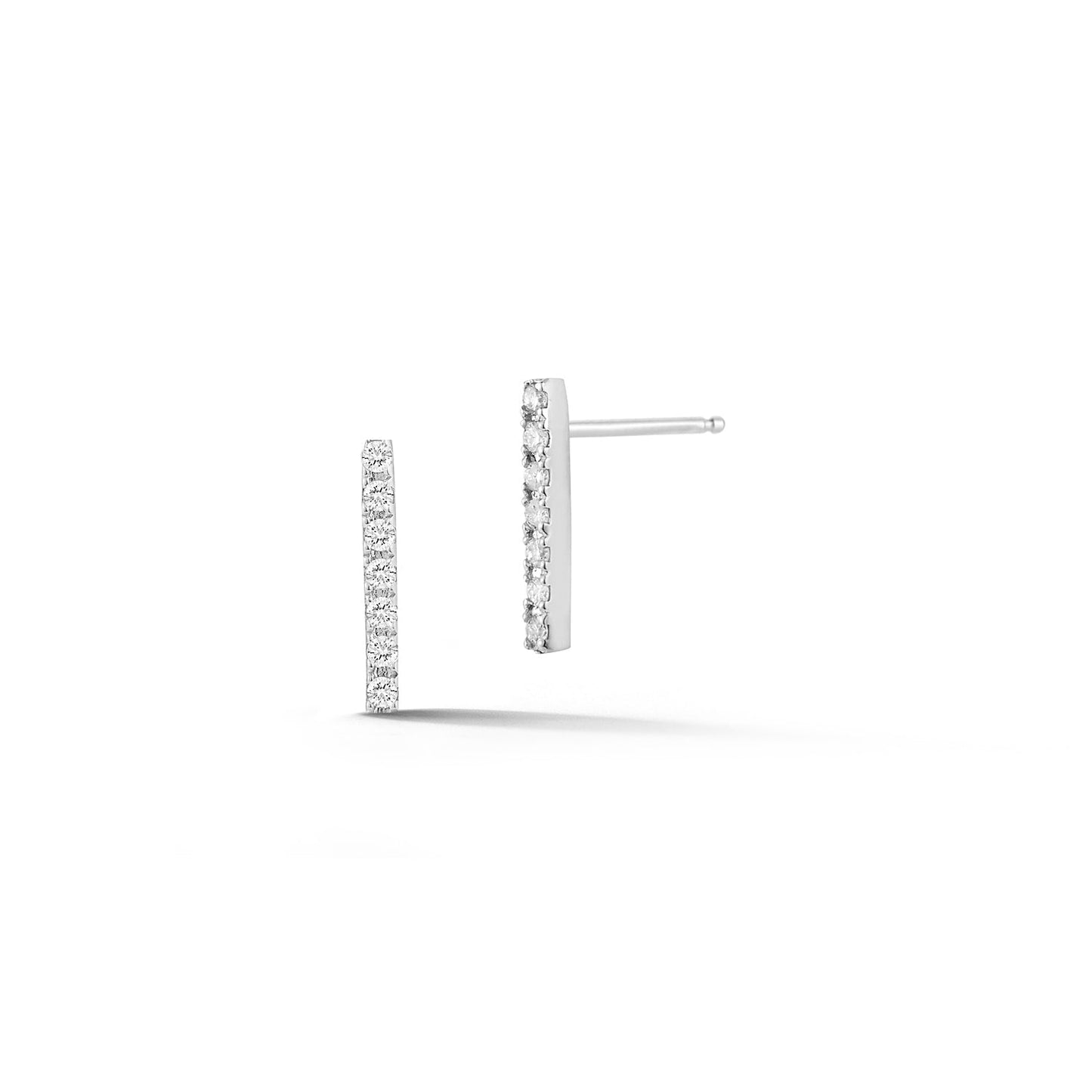 Diamond Bar Studs in 14kt Gold 2