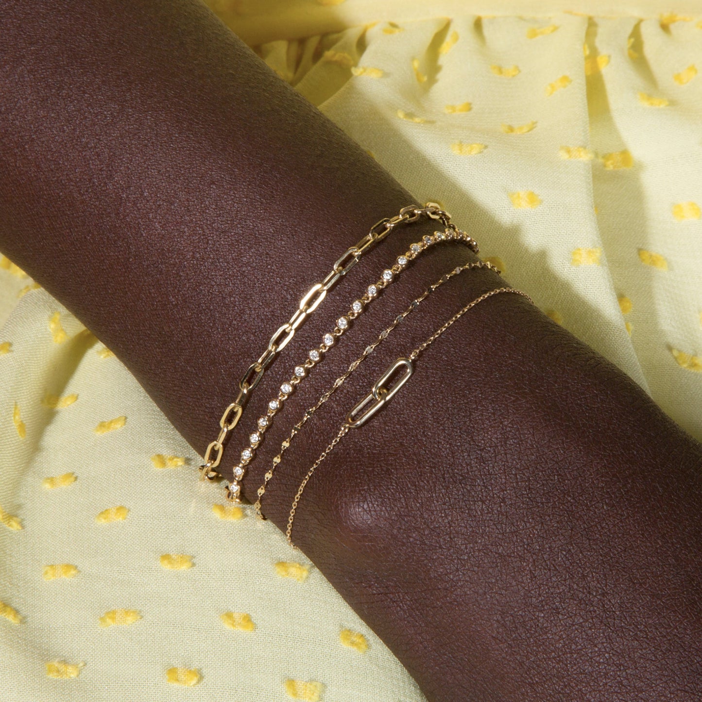 Delicate Gold Paperclip Chain Bracelet