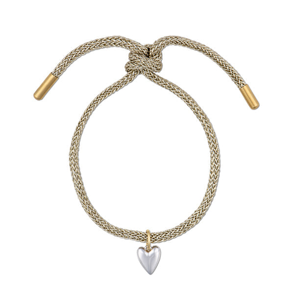 Mini Heart Gold Lurex Bracelet for Women