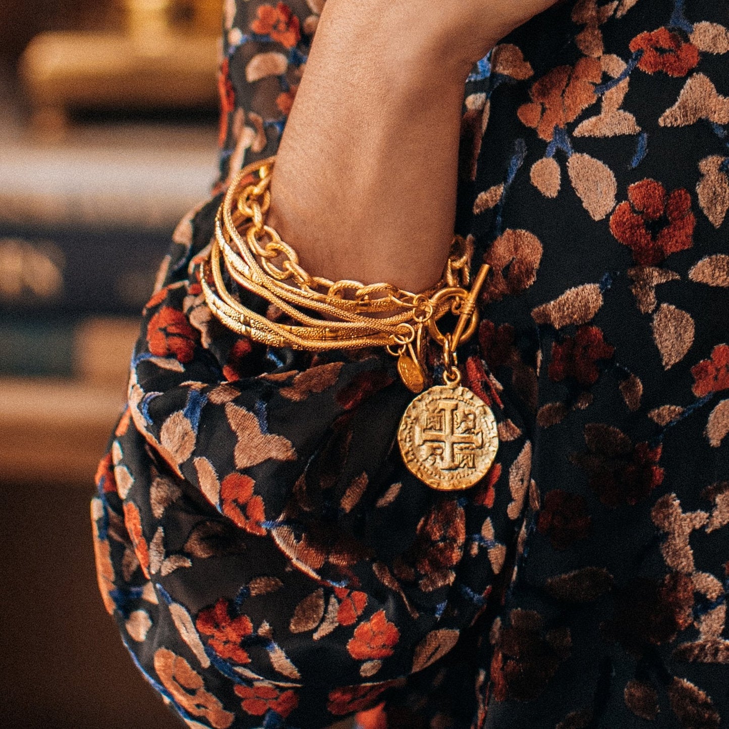 Peruvian Coin Toggle Style Bracelet