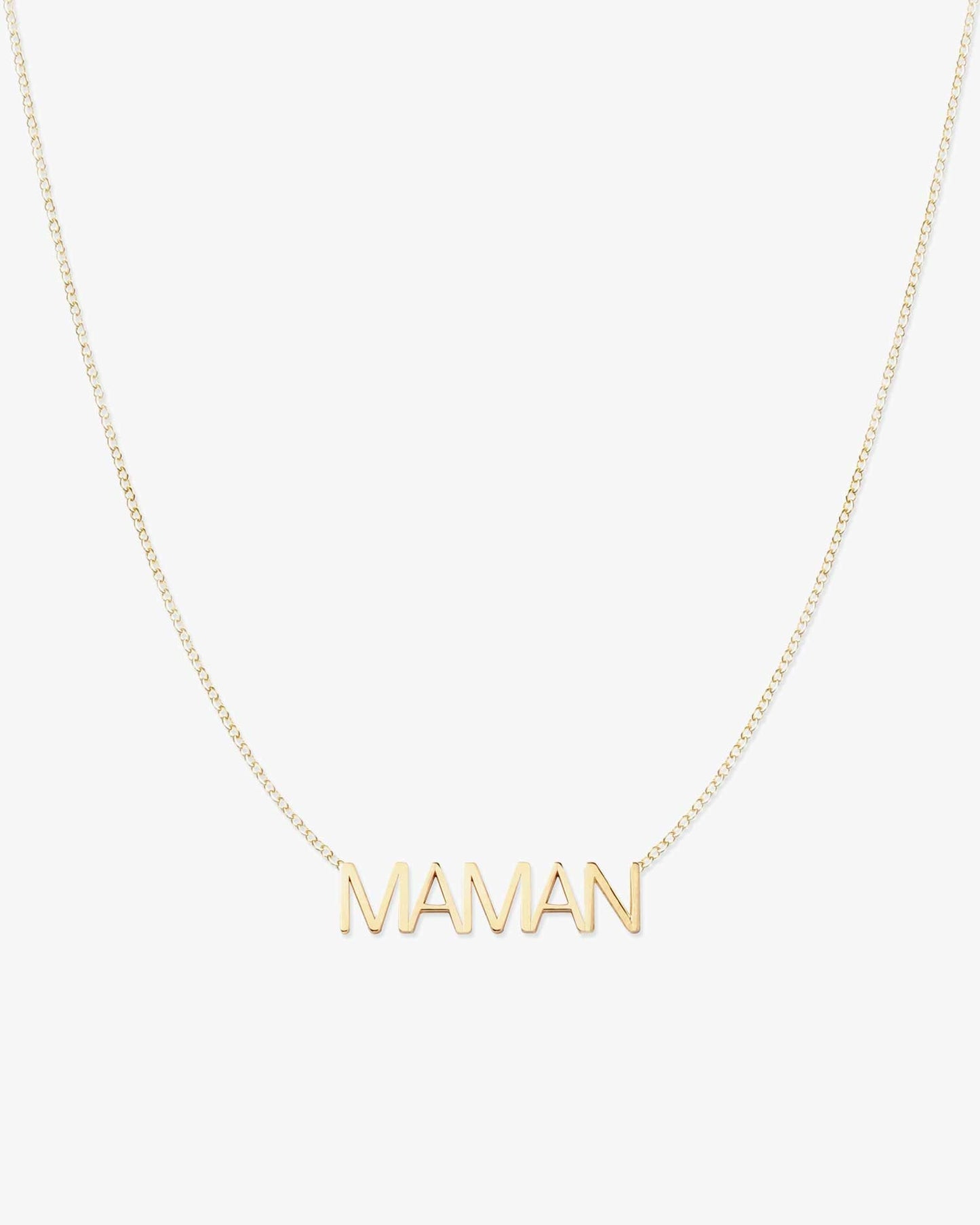 Elegant Maman Necklace in Silver Design 1