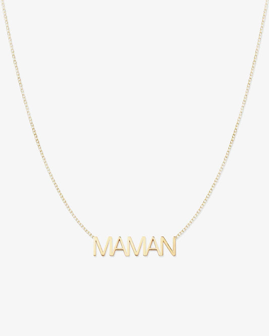 Elegant Maman Necklace in Silver Design 2