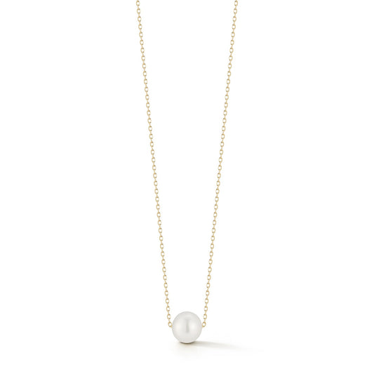 Suspended Pearl Necklace in 14kt Gold