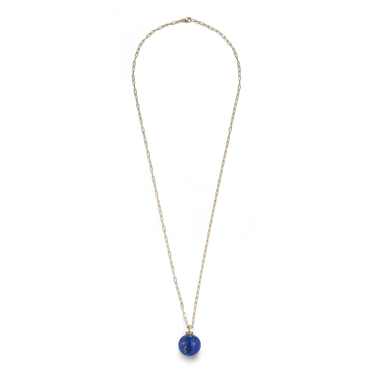 Lapis Drop Necklace with Gum Ball Design