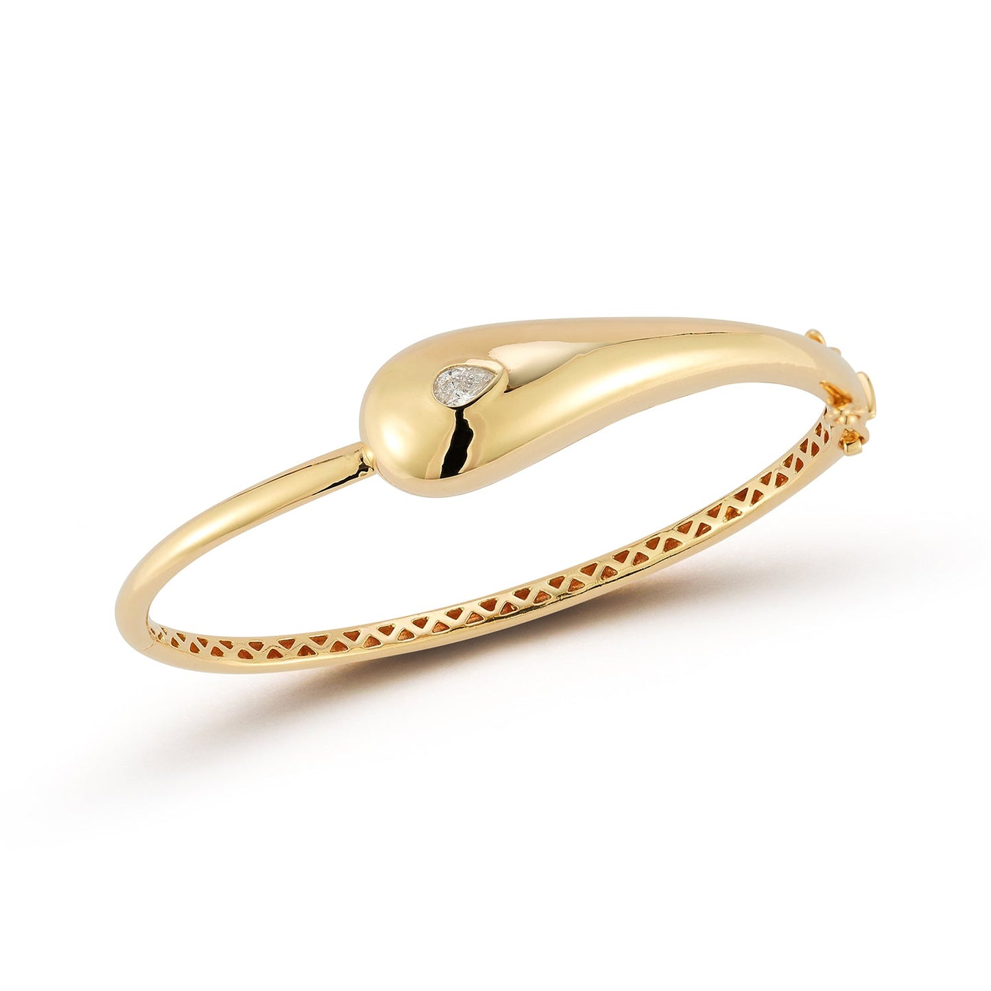 Diamond Water Droplet Bracelet in 14kt Gold