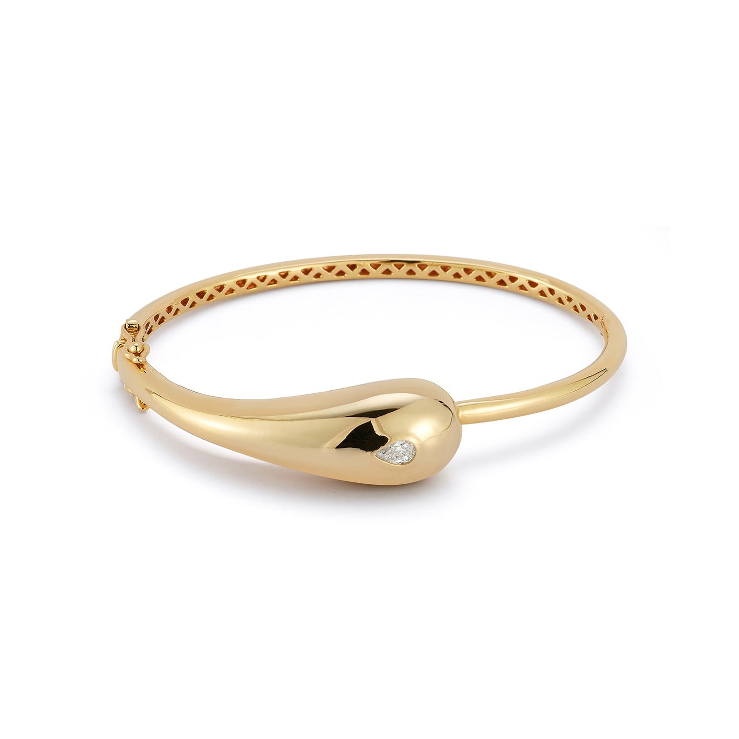 Diamond Water Droplet Bracelet in 14kt Gold