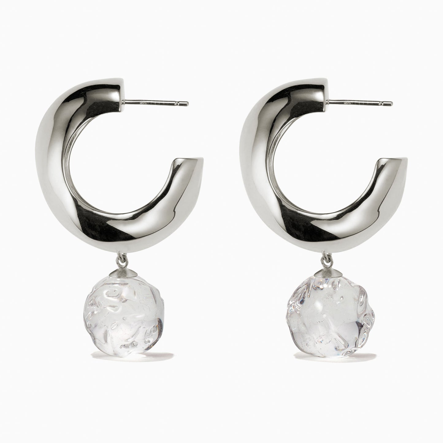 Medium Silver Earrings in Elegant Design