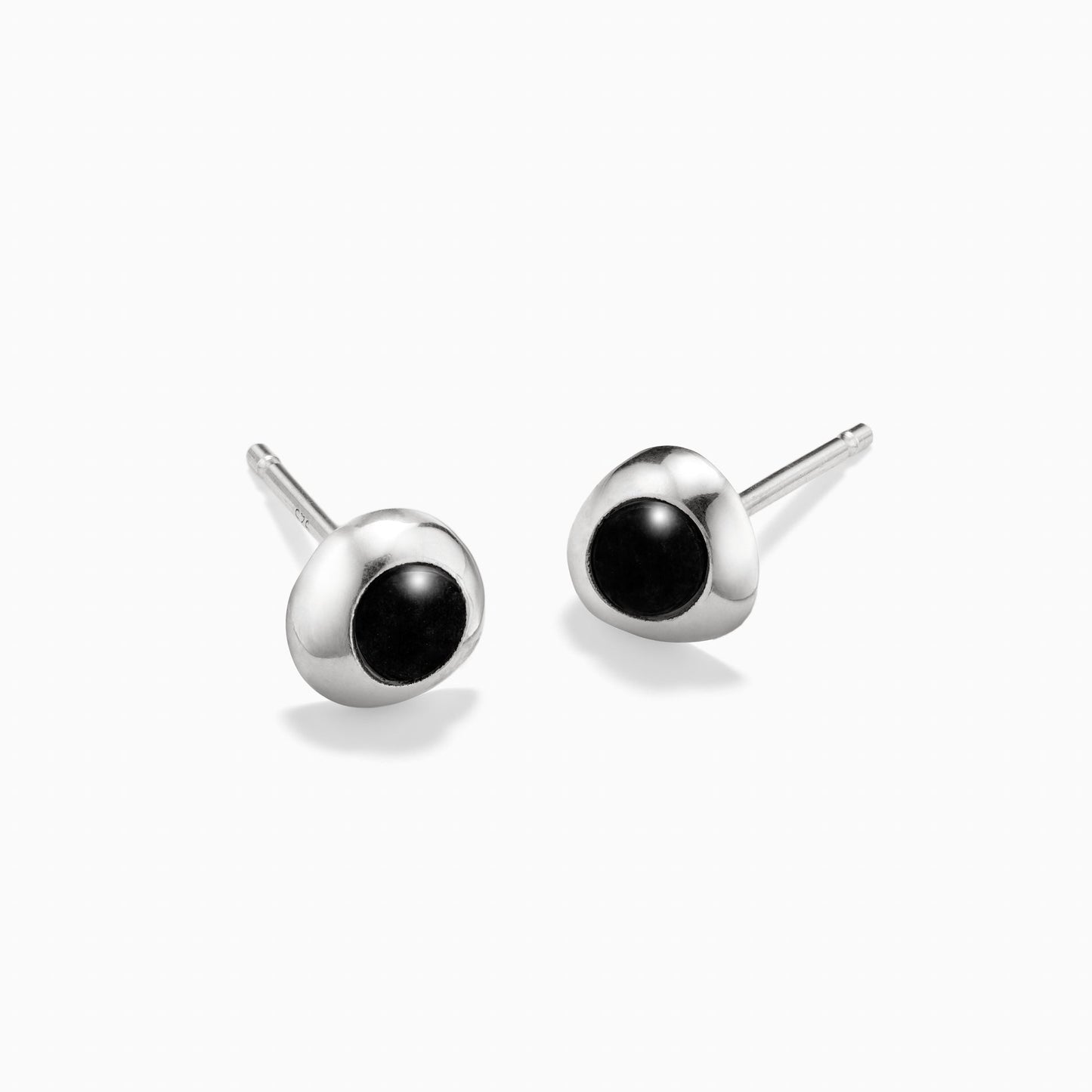 Mini Doughnut Stud Earrings in Silver