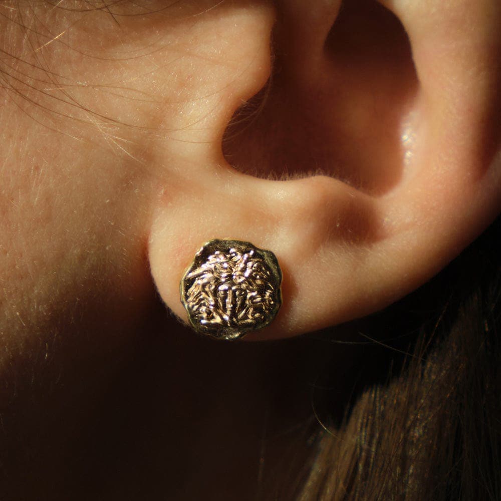 Stud Earrings in Molten Medusa Design