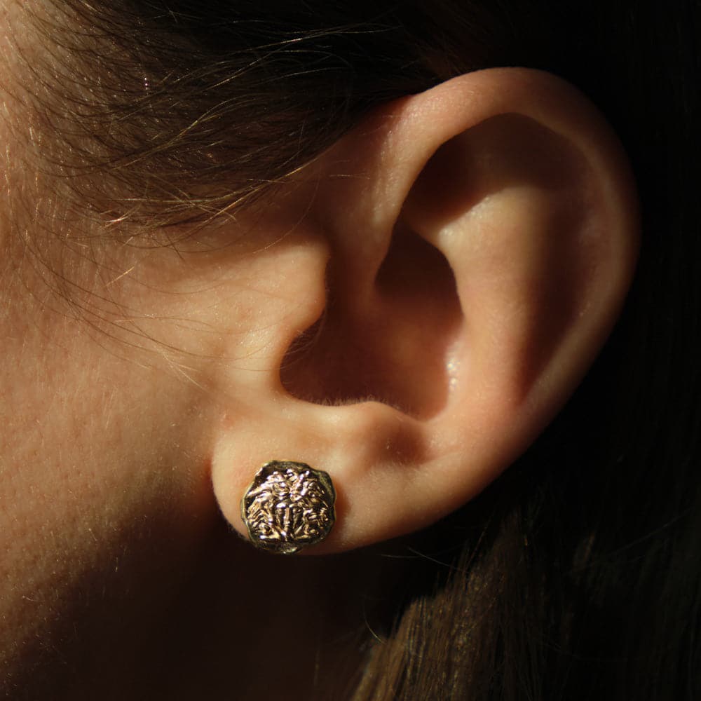 Stud Earrings in Molten Medusa Design