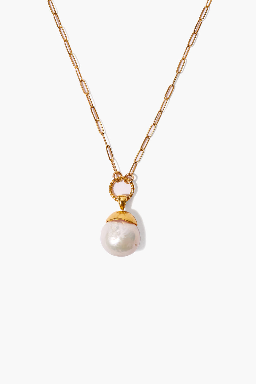 Gold Dipped Pearl Pendant Necklace Design