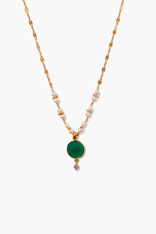 Aventurine and Pearl Pendant Necklace Design