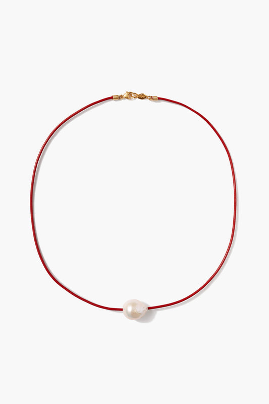 Red Pearl Necklace in Elegant Design