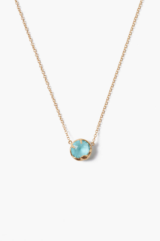 Turquoise Crystal Necklace with December Birthstone