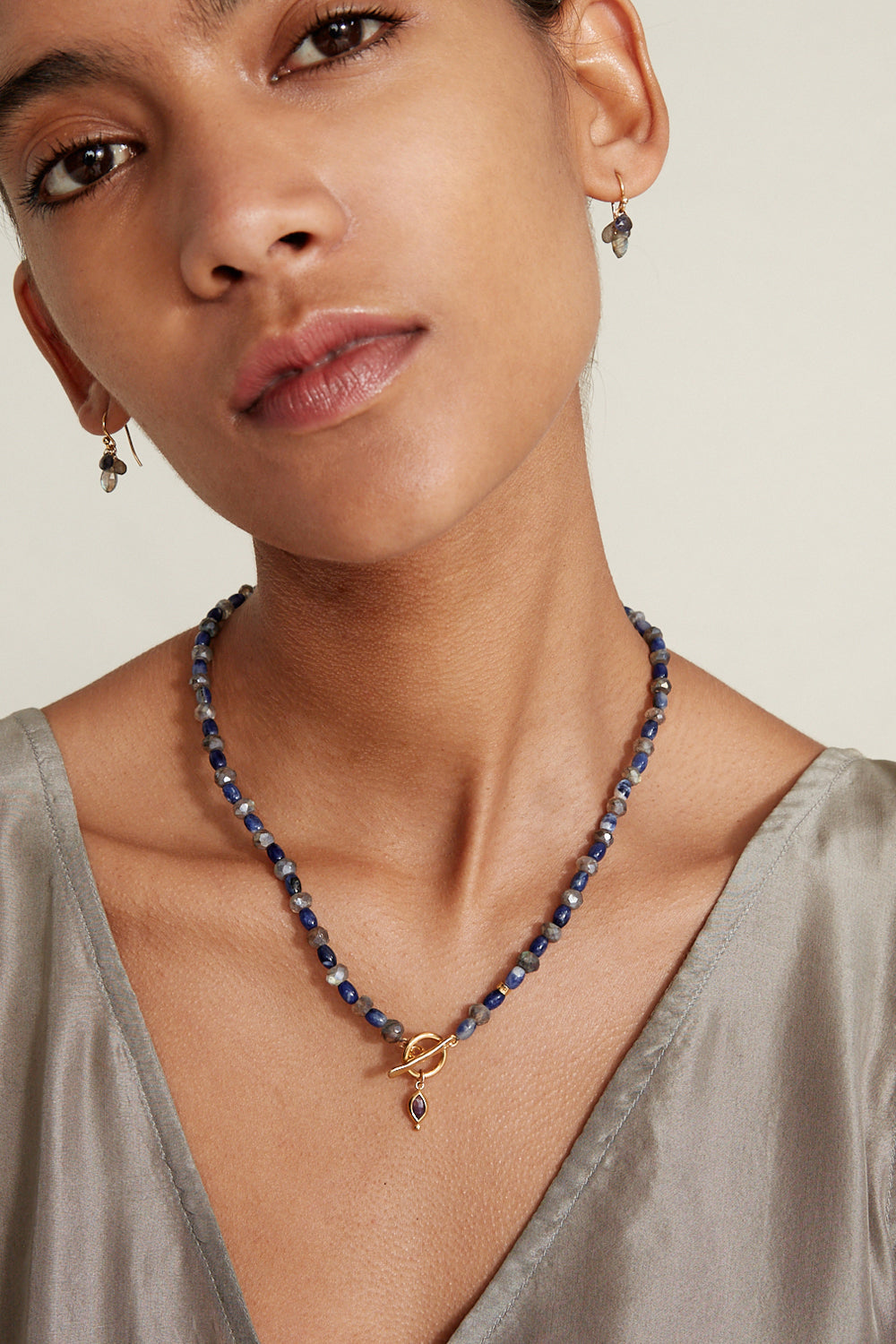 Sodalite Mix Toggle Necklace Design