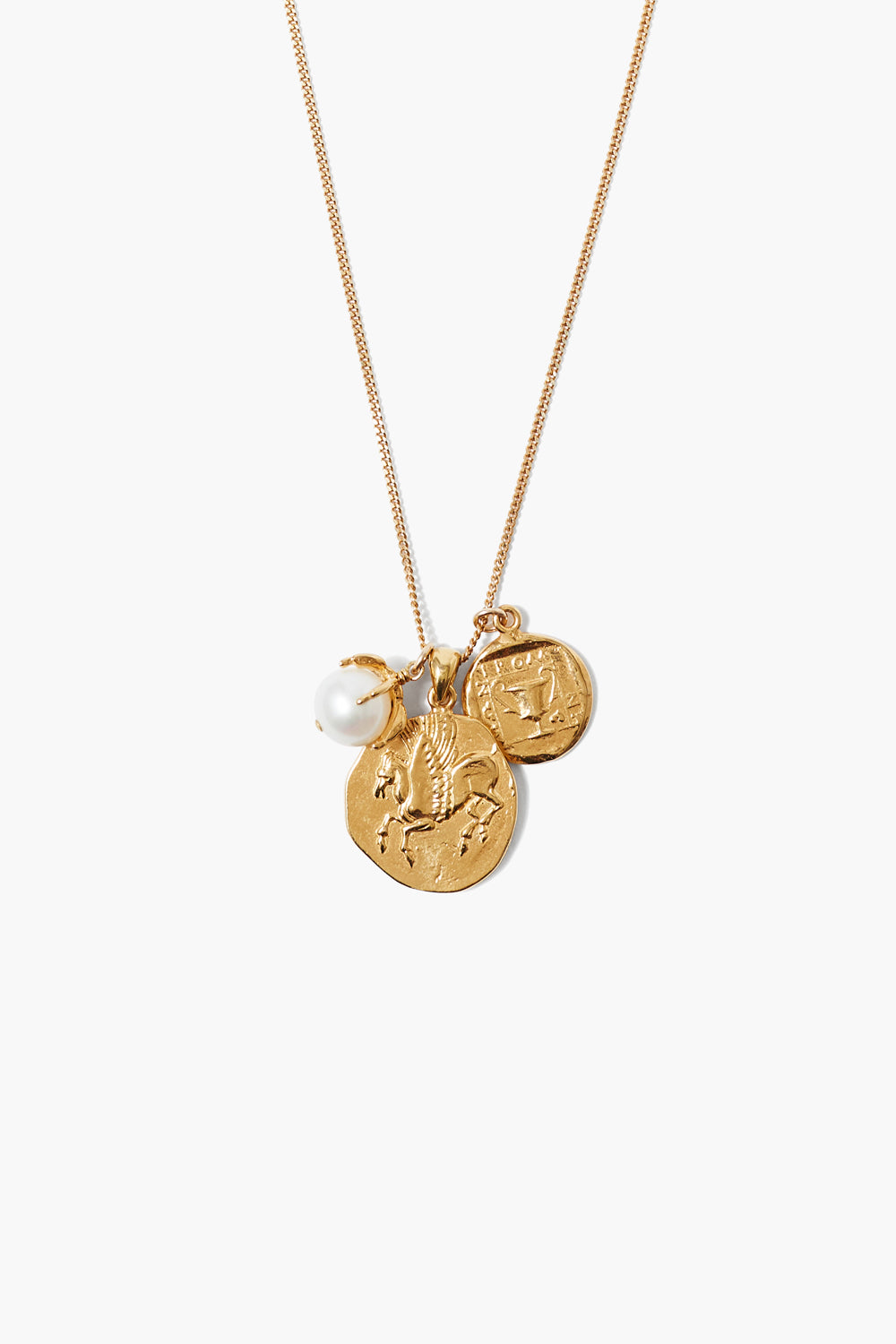 Gold Mix Pegasus Charm Necklace Design