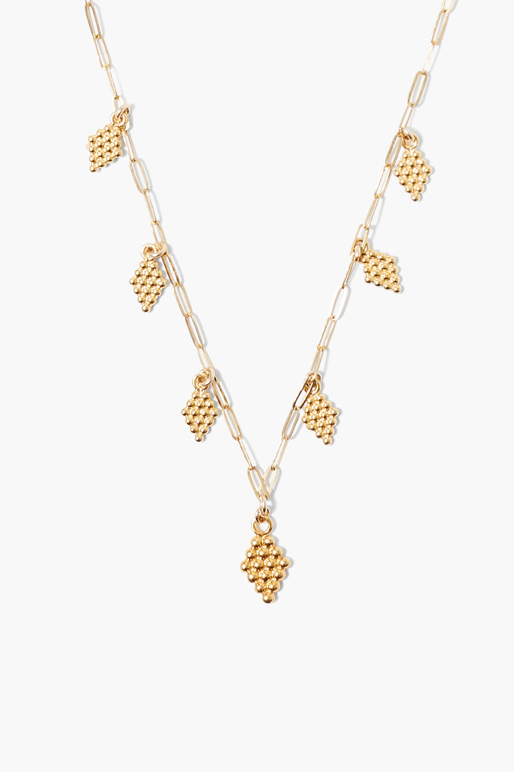 Yellow Gold Charm Necklace for Everyday Wear