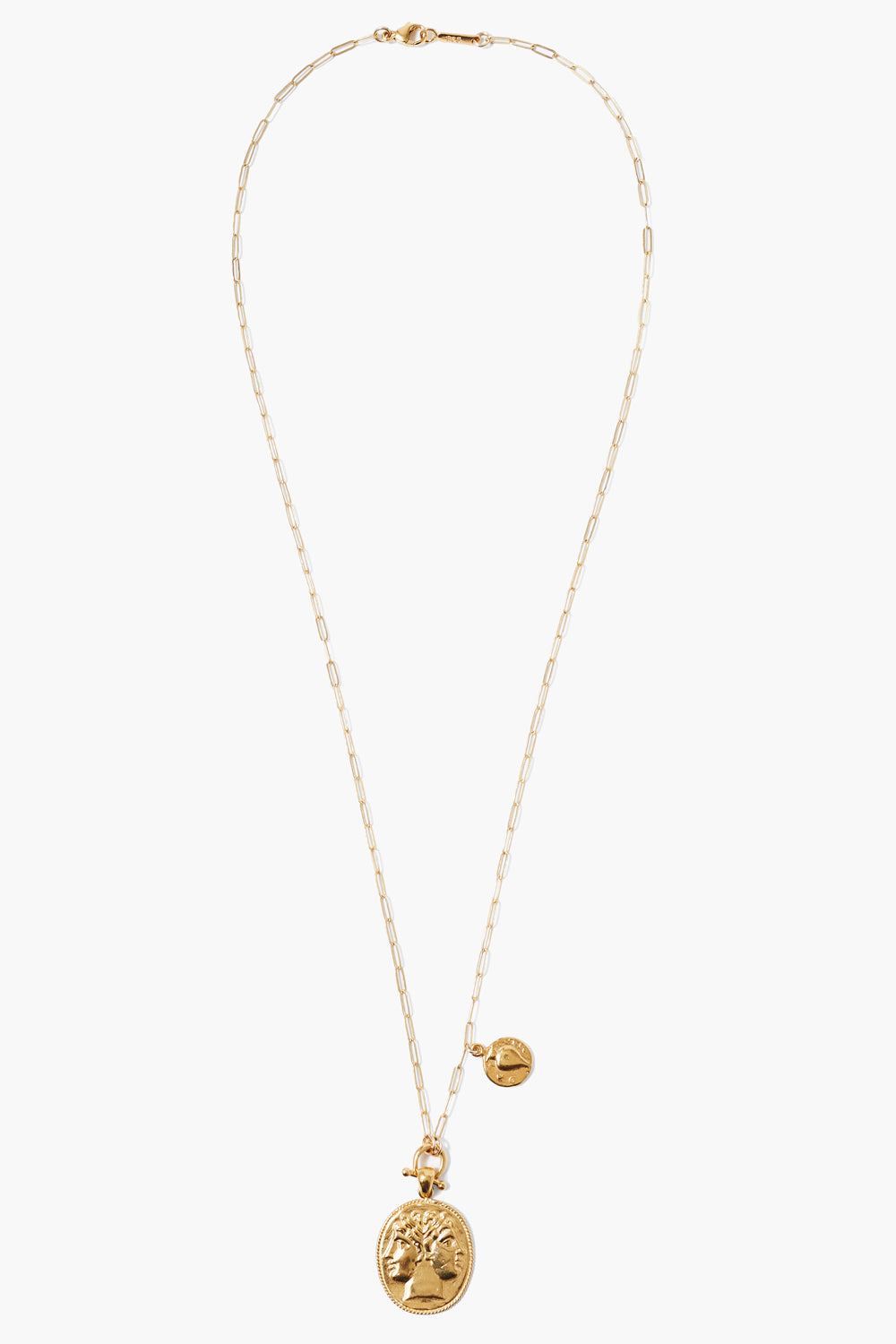 Yellow Gold Coin Necklace for Women