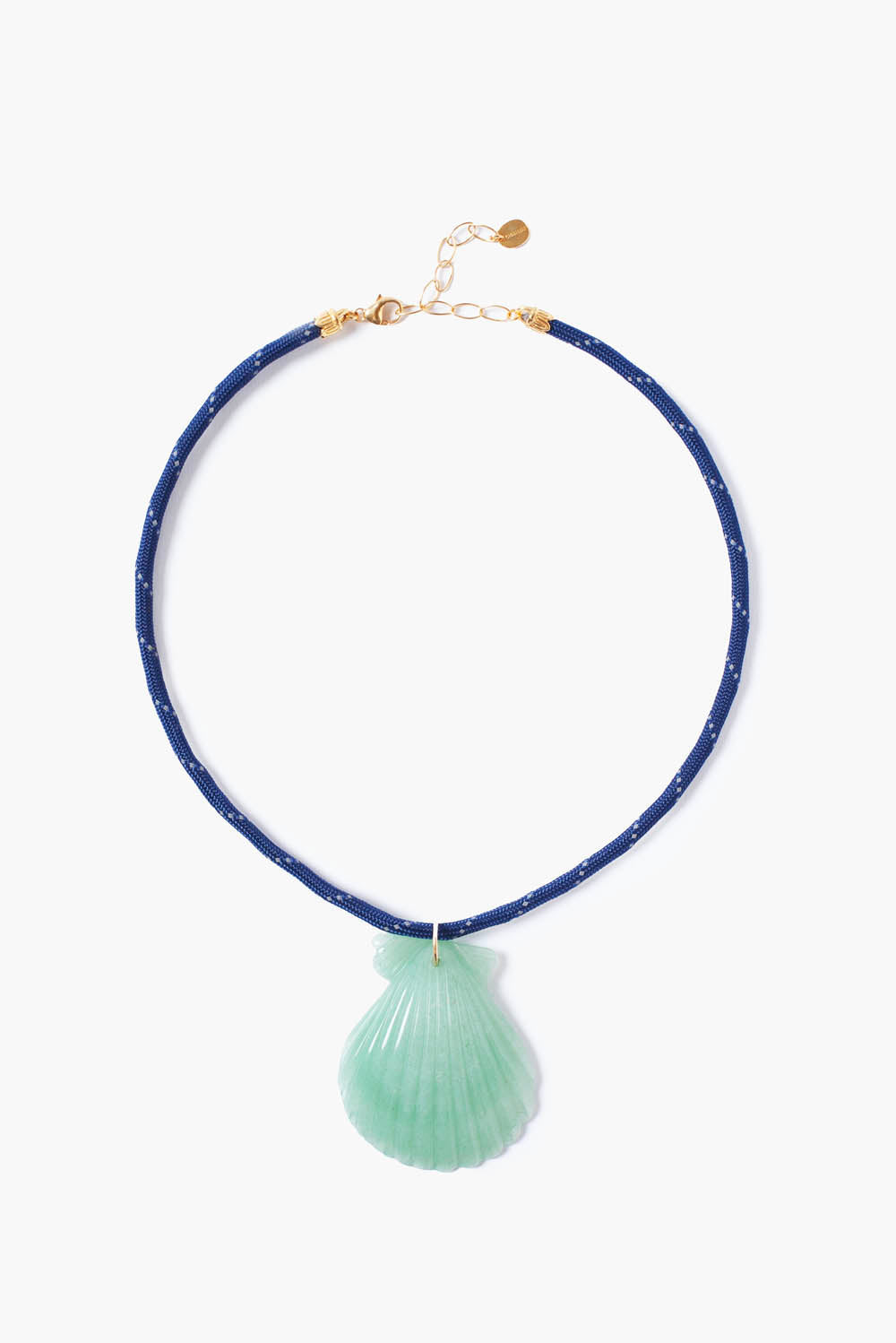 Green Aventurine Shell Necklace with Na Pali Design