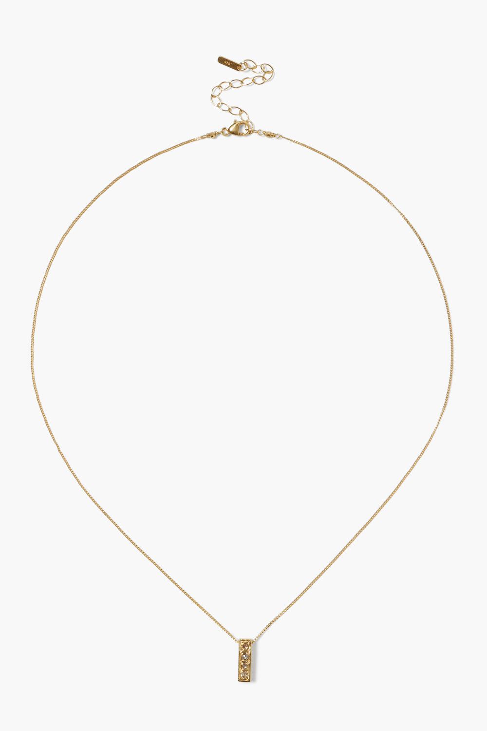 Yellow Gold Bar Diamond Necklace Design