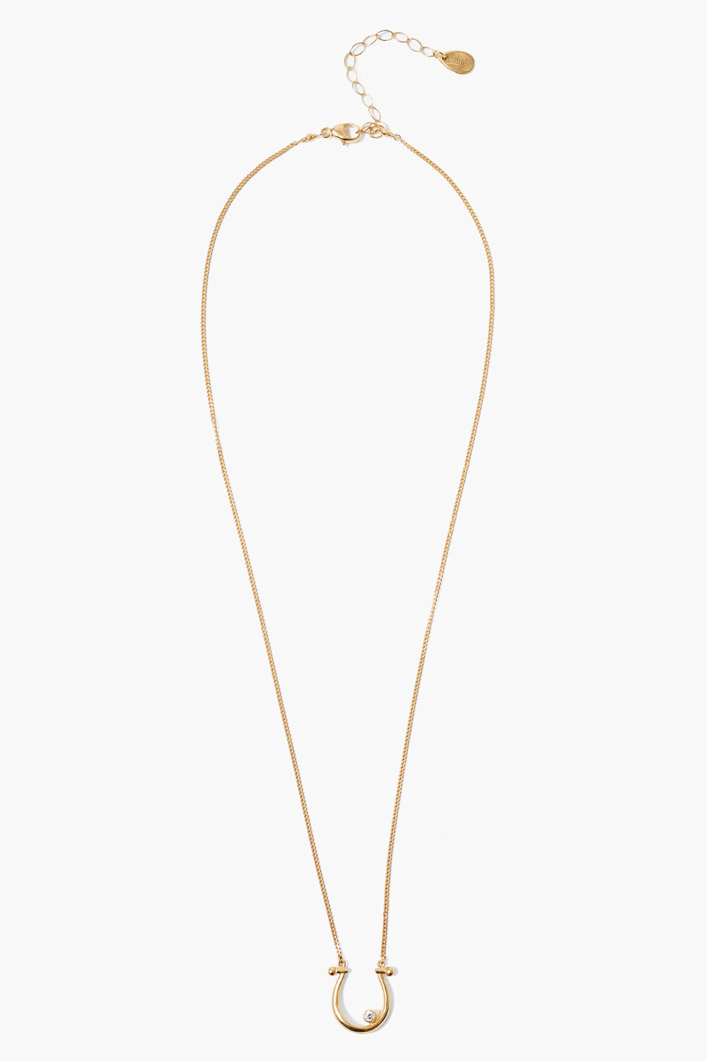 Yellow Gold Diamond Horseshoe Necklace