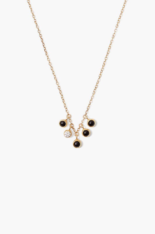 Onyx Mix Charm Necklace for Everyday Wear