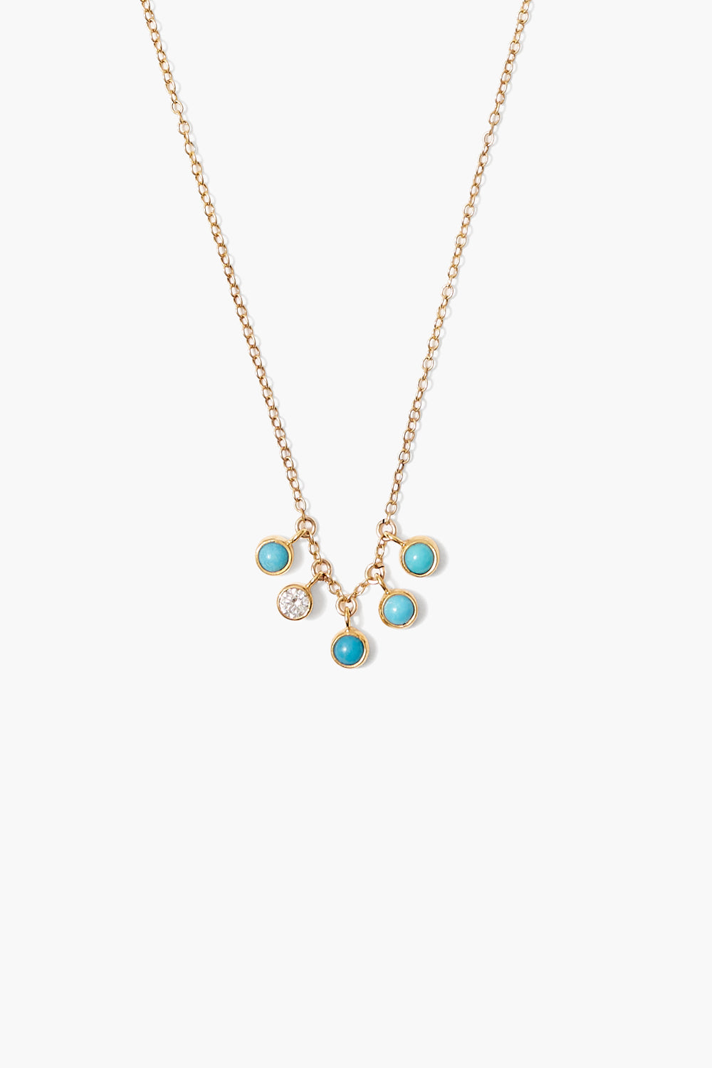 Turquoise Mix Charm Necklace for Women