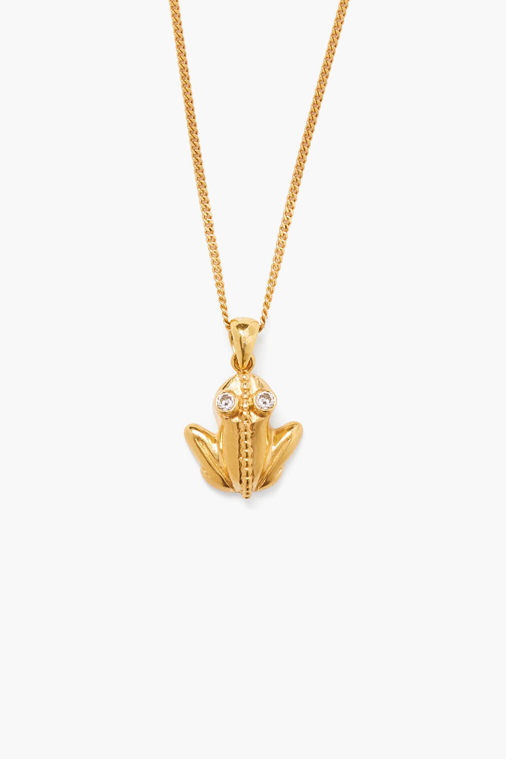 Gold Coqui Frog Necklace for Women