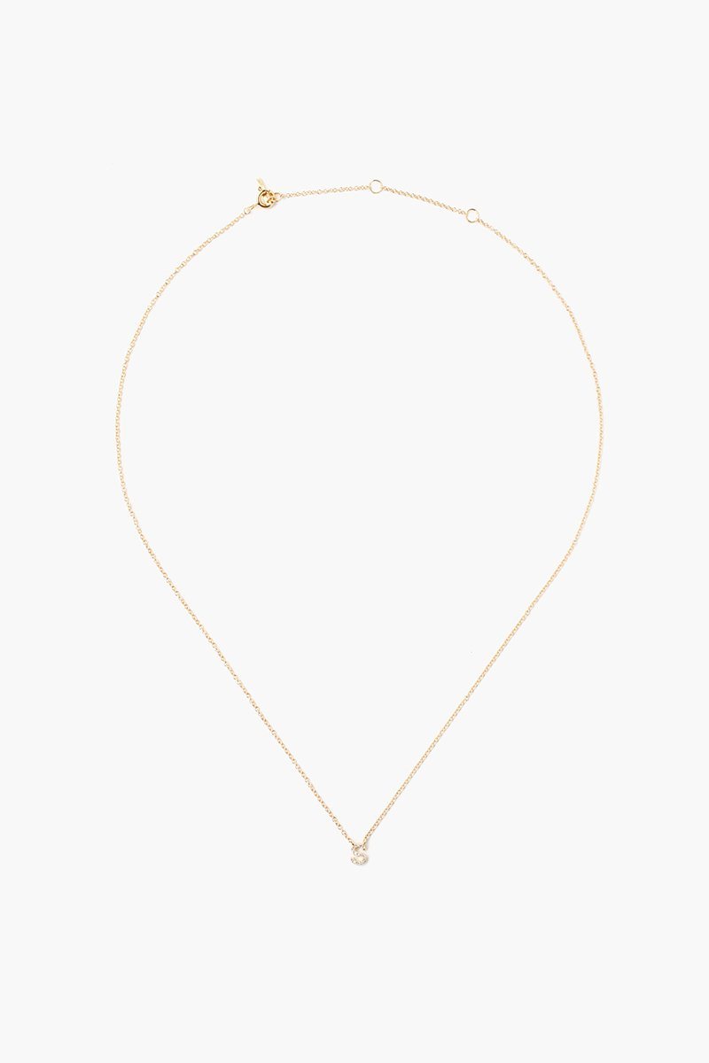 Gold and White Diamond Initial Necklace