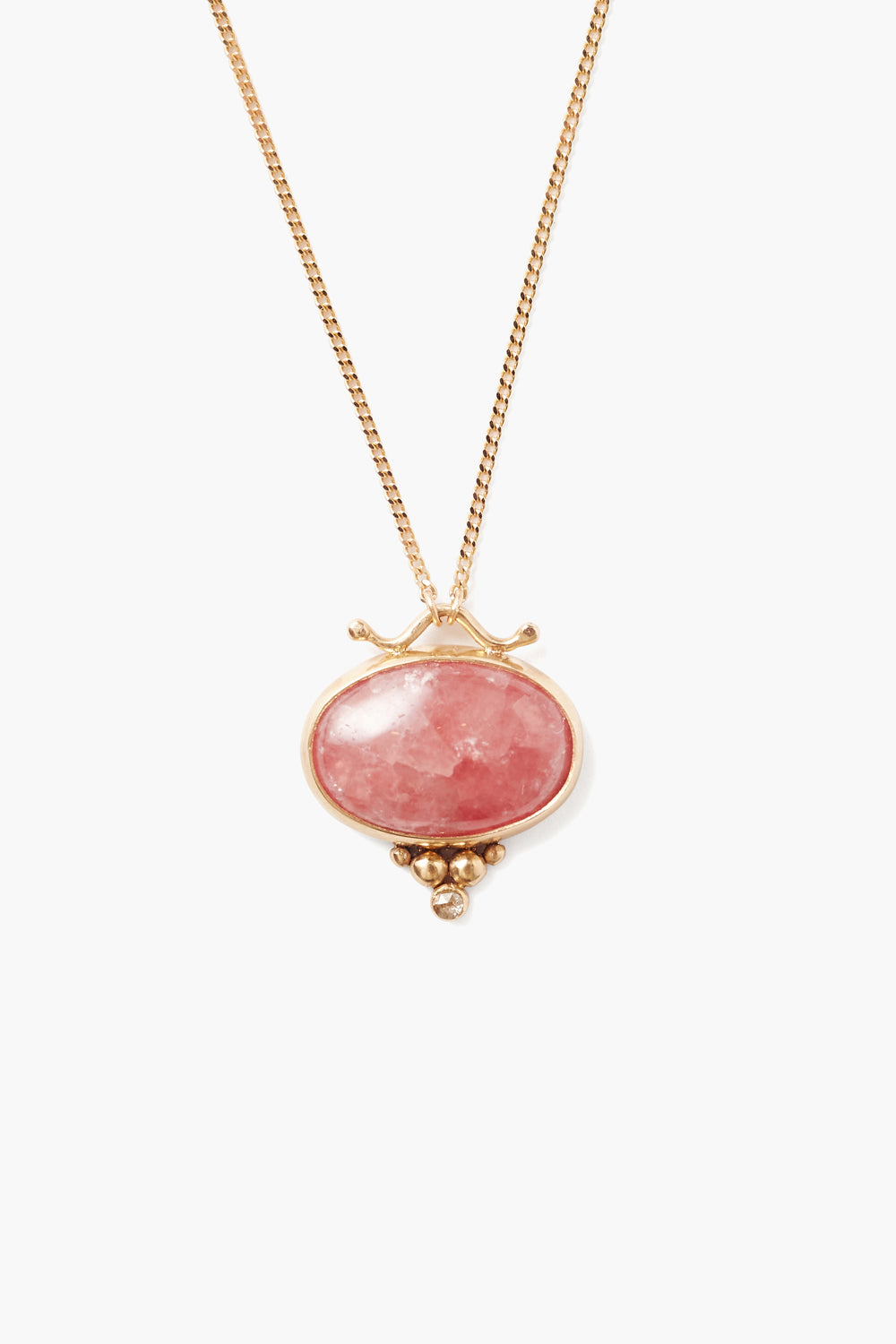 Nile Necklace in 14k Rhodochrosite Design