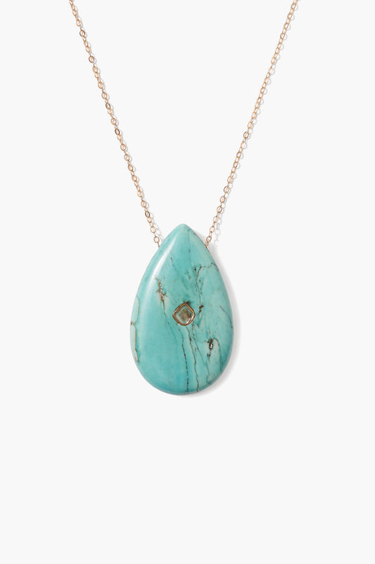 Turquoise 14k Gold Temple Necklace