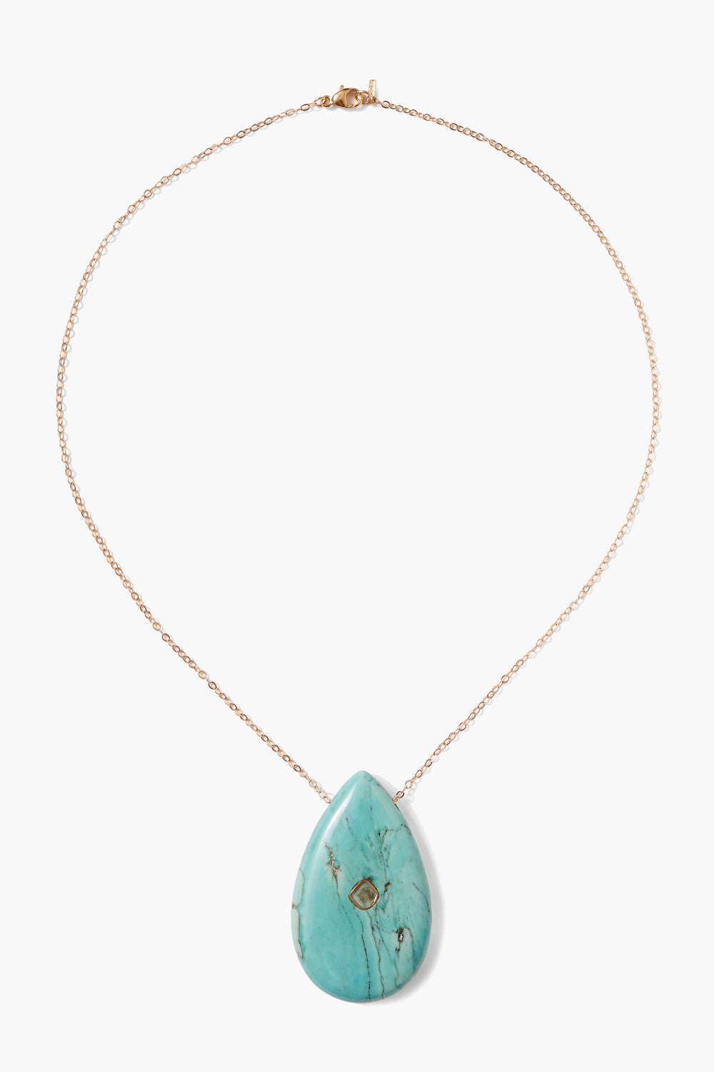 Turquoise 14k Gold Temple Necklace