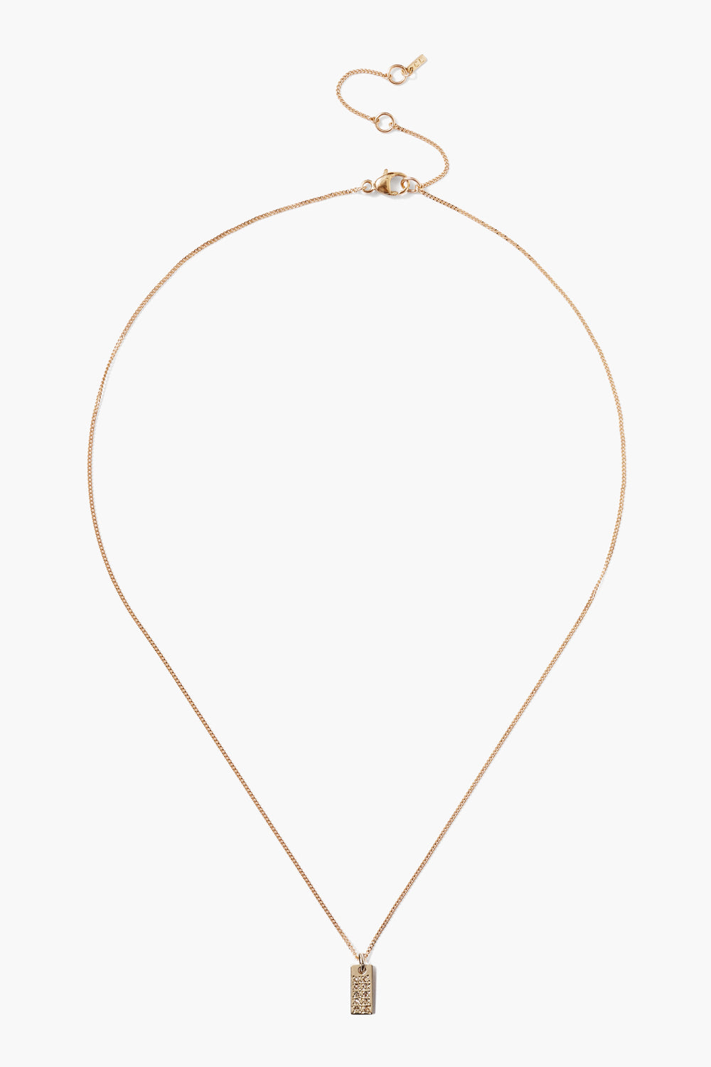 14k Gold Domino Pendant Necklace