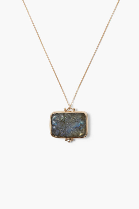 Labradorite Necklace in 14k Acacia Style