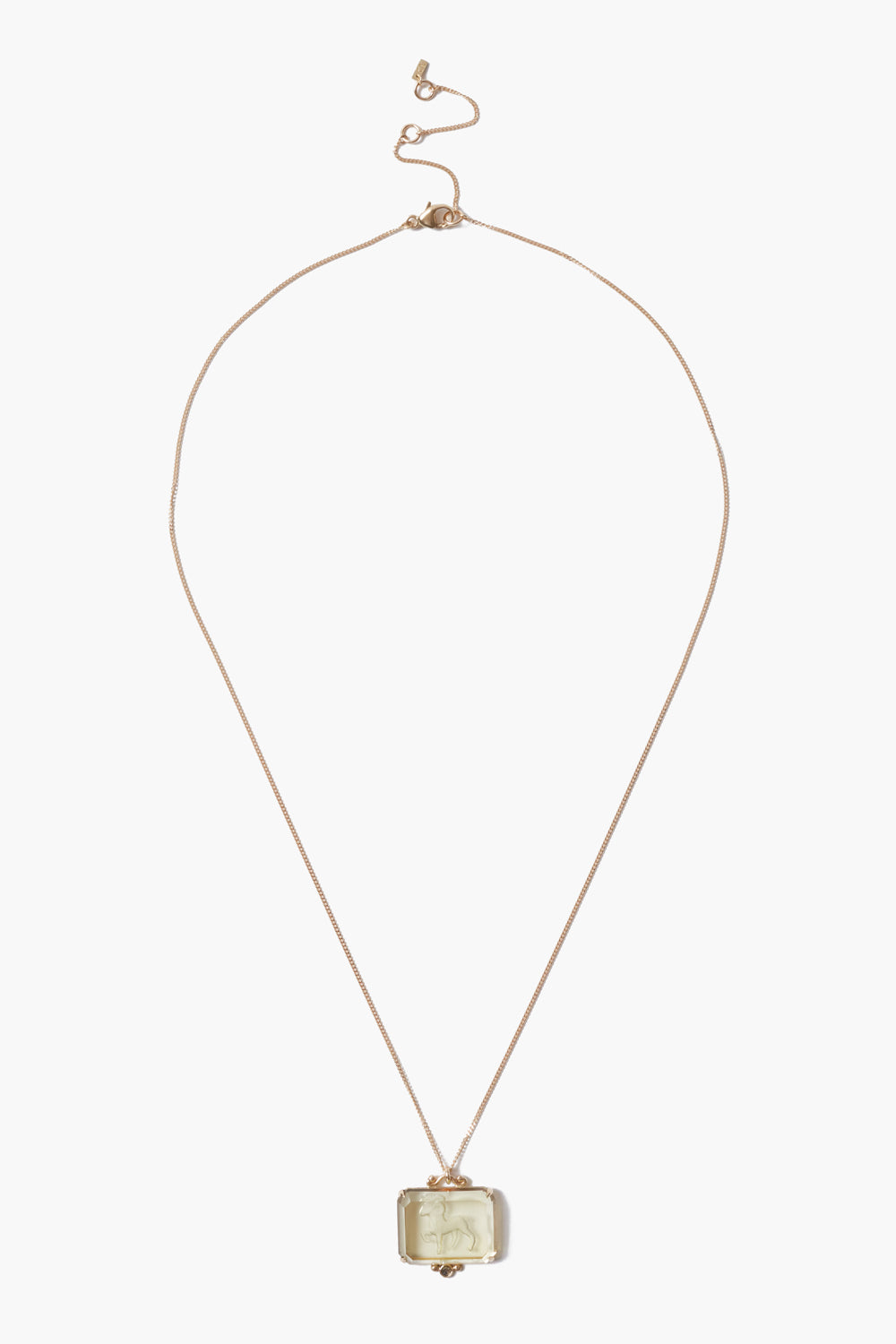 14k Gold Aries Zodiac Pendant Necklace