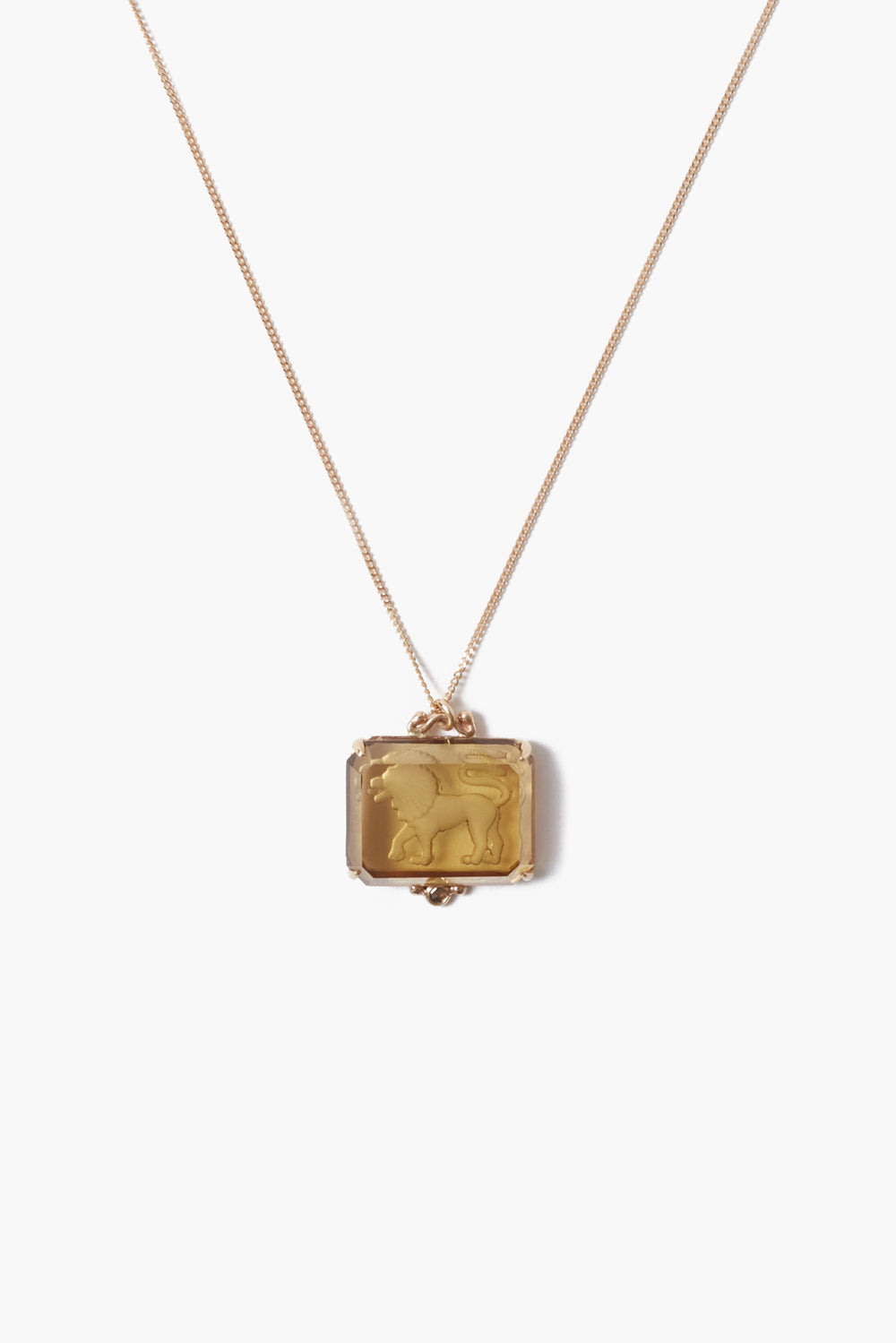 Gold Leo Zodiac Pendant Necklace