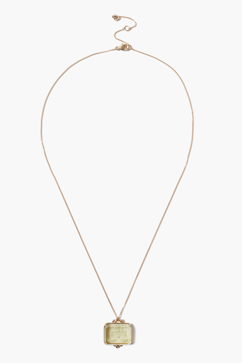 14k Zodiac Necklace Featuring Libra Design