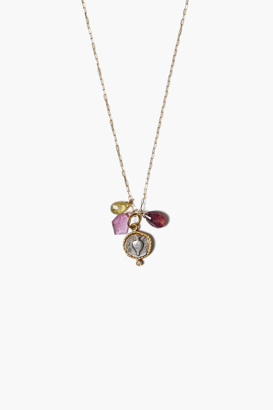 14k Gold Multi Amphora Charm Necklace