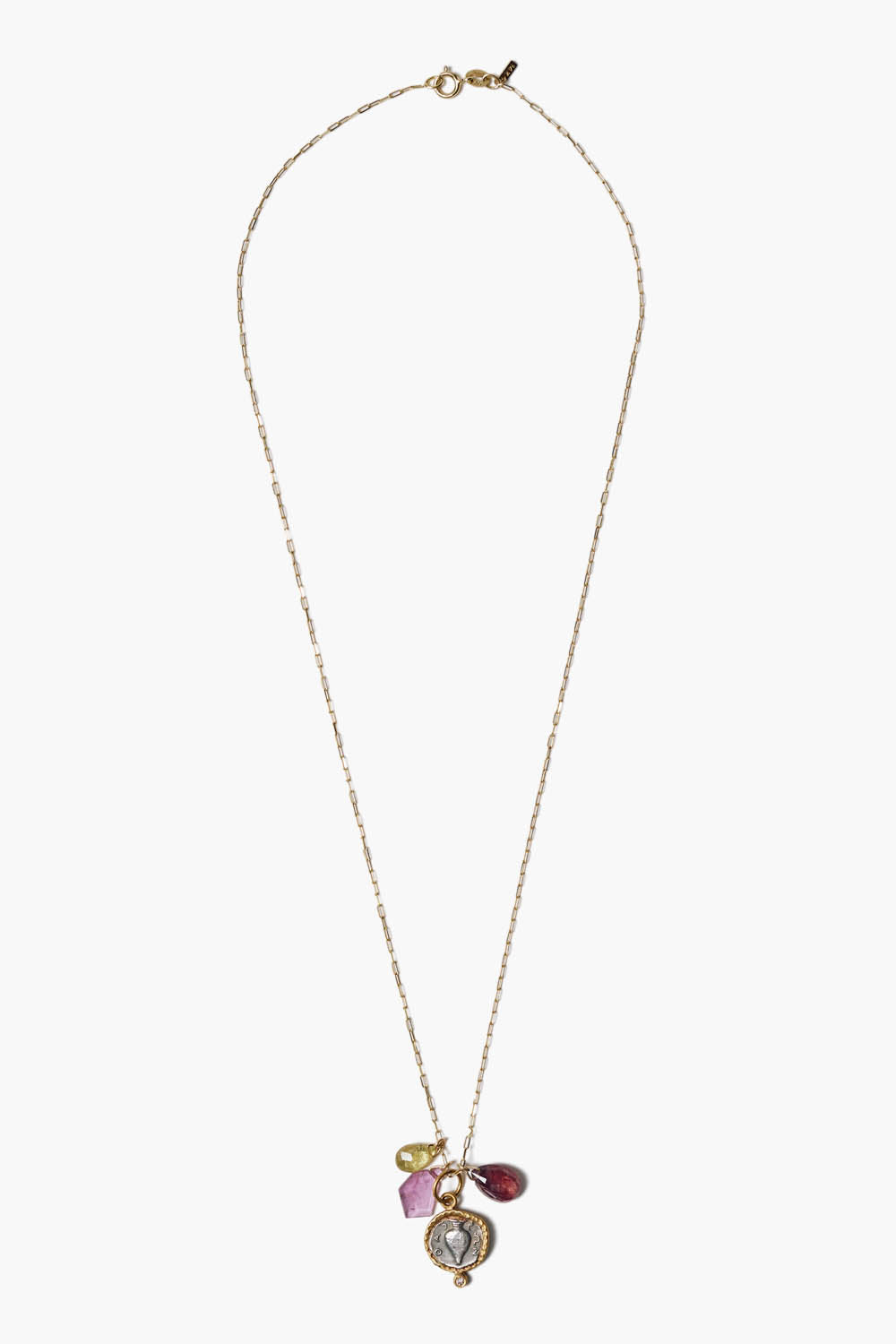 14k Gold Multi Amphora Charm Necklace