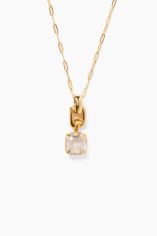 Crystal Gold Necklace for Elegant Style