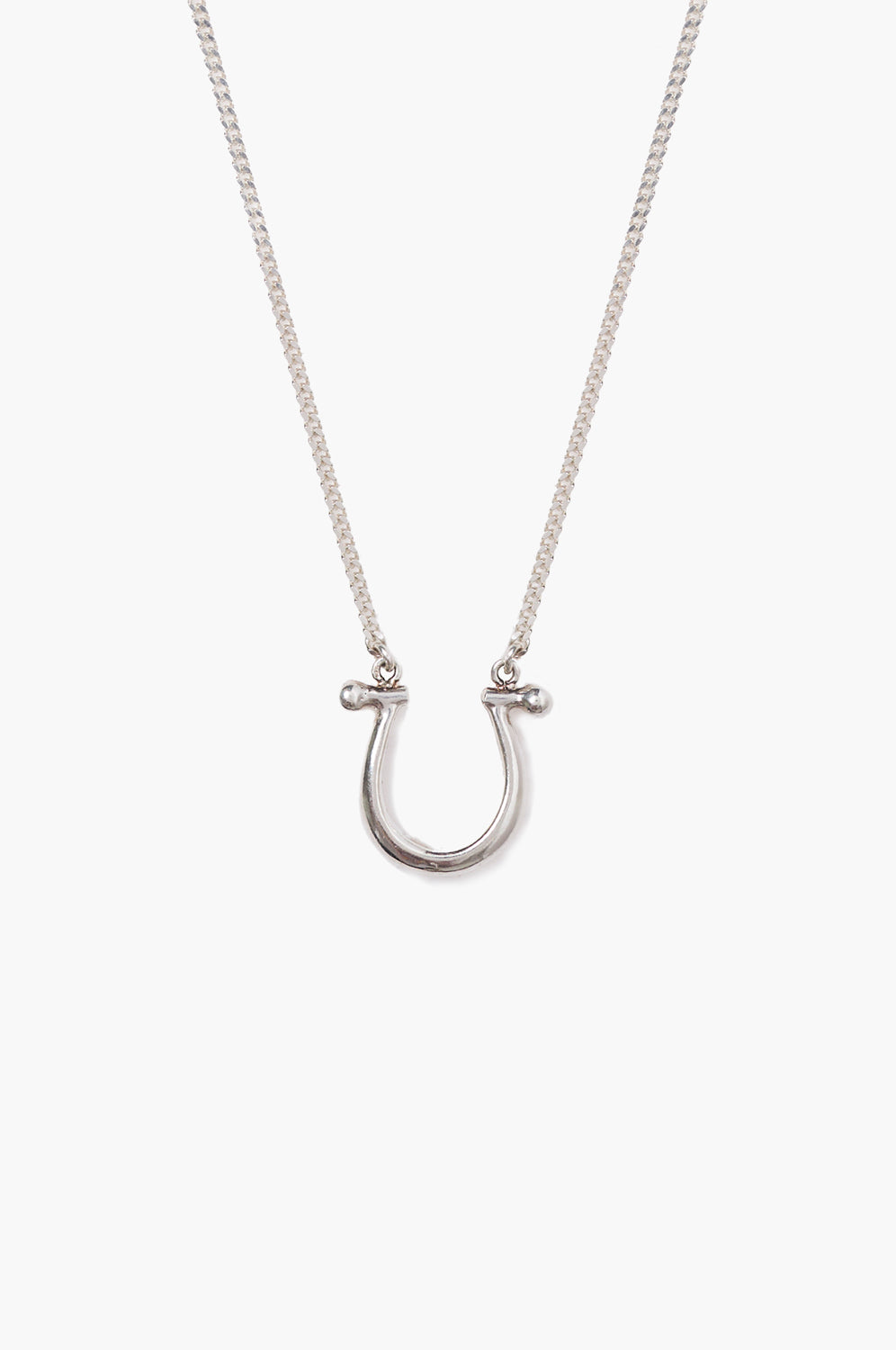 Silver Horseshoe Pendant Necklace for Women