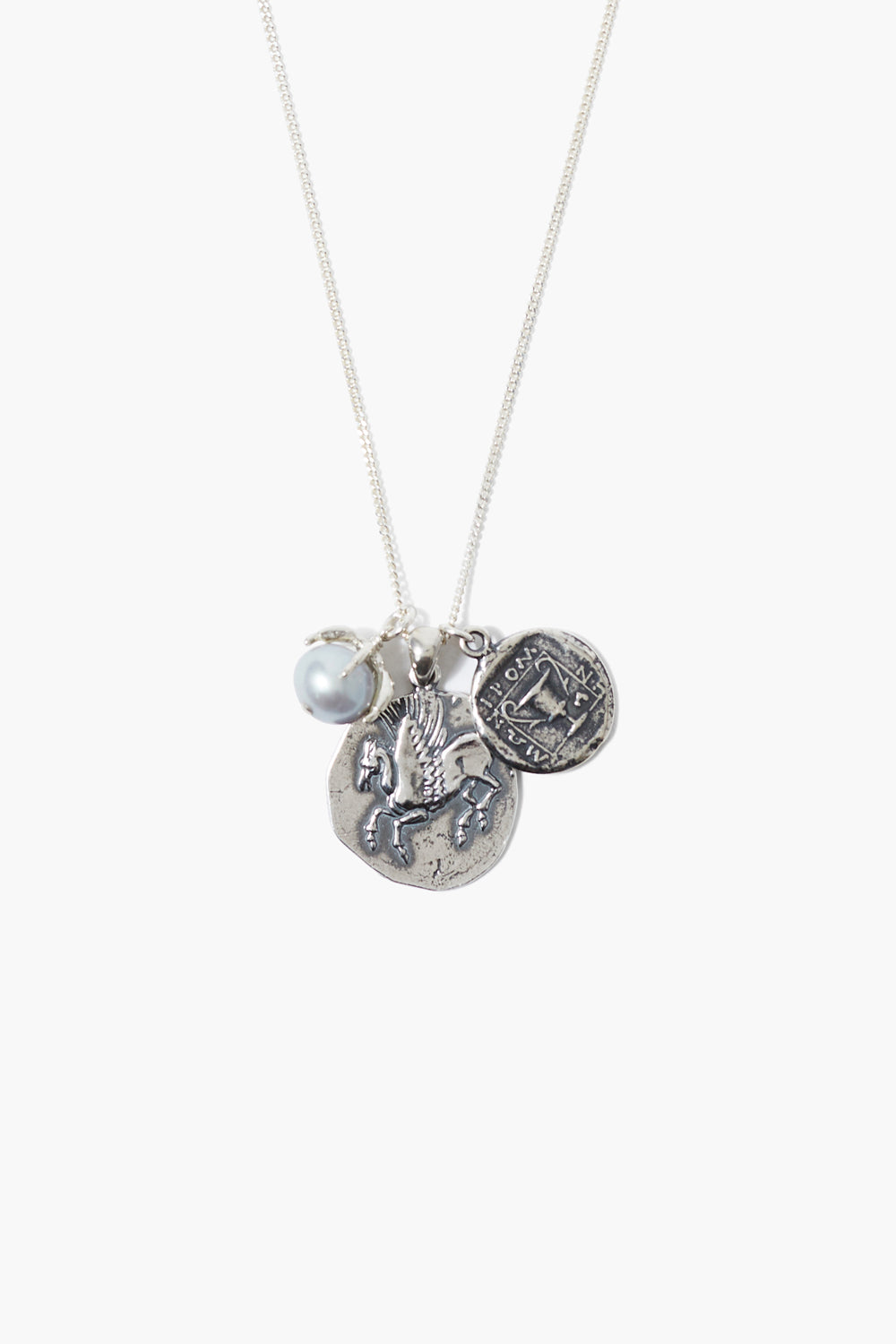 Silver Mix Pegasus Charm Necklace Design