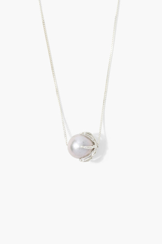 Long Grey Pearl Necklace