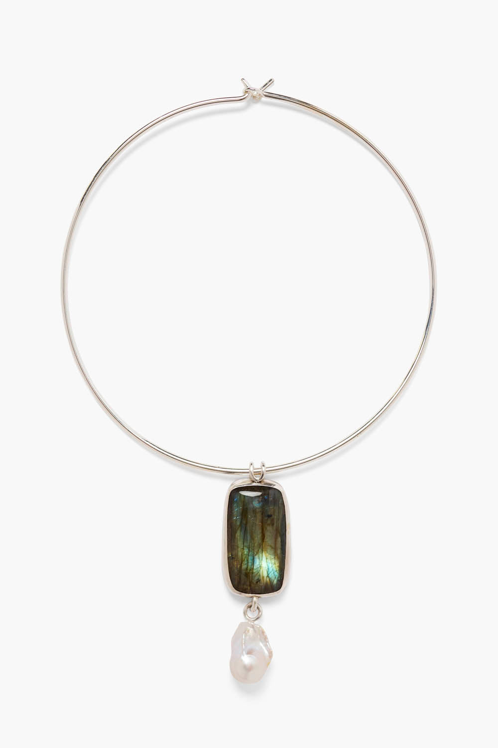 Labradorite Collar Necklace for Stylish Look