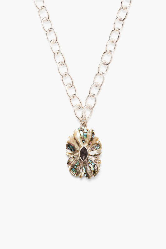 Abalone Magnolia Necklace with Elegant Design